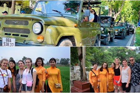 Hanoi Jeep Tours Led By Women: City & Countryside Half Day Combo 