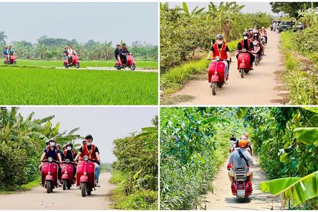 Hanoi Vespa Tours: Hanoi Vintage Vespa Tours Countryside 