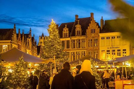 Brussels: Tour Bruges & Ghent with Cruise + Christmas Market