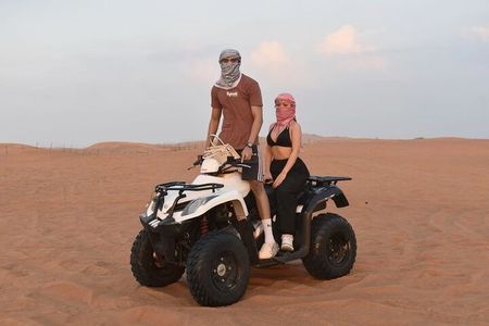 Dubai Quad Bike Desert Safari with Premium Camp & Camel Ride