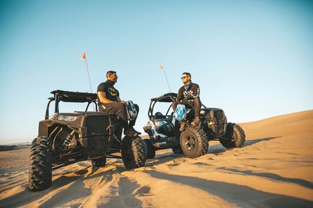 Dubai Dune Buggy Safari with Sandboarding, Camel Ride and Dinner
