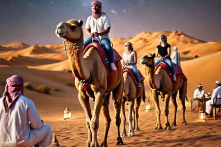 Dubai Desert Safari Tour, Private Car, Camel Ride, Sandboarding