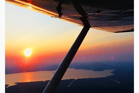 Magical Sunset Flight Over Lake Victoria