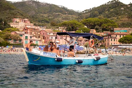 Sunset in boat with Ligurian aperitif