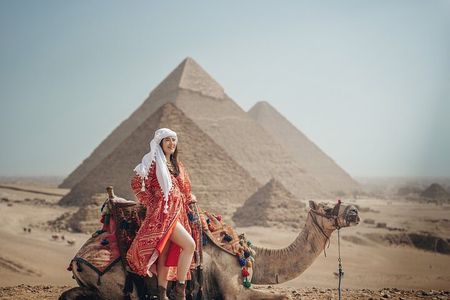 Private Giza pyramid,sphinx, Mummification temple& inside pyramid