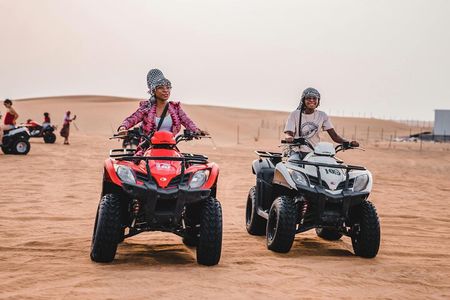 Dubai Desert Safari, ATV 60min, Camel Ride, Live Show and BBQ