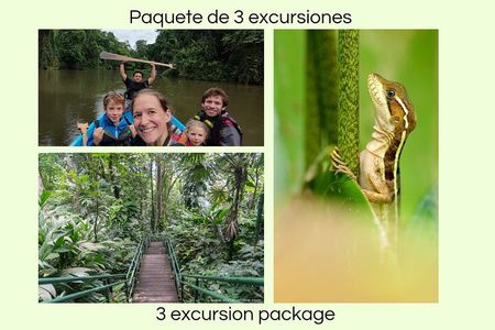 Package of 3 excursions in Tortuguero (Canoa, viewpoint, hike)