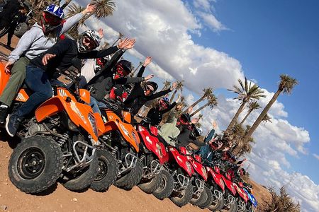 Marrakech Quad Bike Activity in desert palmeraies grove