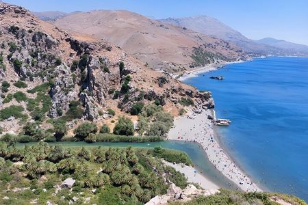 Full Day Kourtaliotiko Waterfalls and Preveli Palm Beach Tour