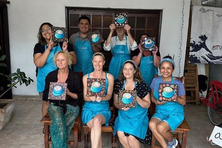 Paint and Sip Experience with Margaritas in Cozumel
