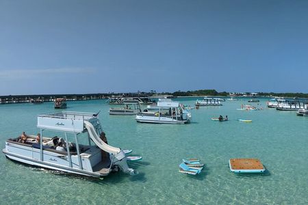 Shared Small Group Slide Pontoon Crab Island Experience