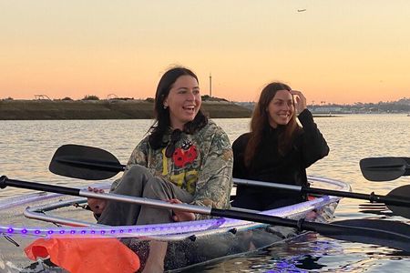 Clear Illuminated Sunset Kayak Tours in San Diego