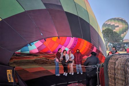 Hot Air Balloon Flight + PickupCDMX + Breakfast Included + Pyramids