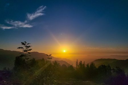 Sunset in the Andes Mountains
