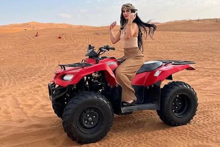 Morning Desert Safari Adventure, Quad Bike, Falcon & Camel Ride