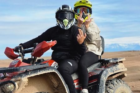 Desert Agafay: Quad bike and Moroccan dinner show with pick/up