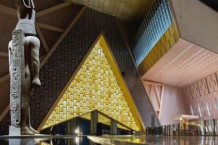 Grand Egyptian Museum, Giza Pyramids Tour & Sunset Camel Ride