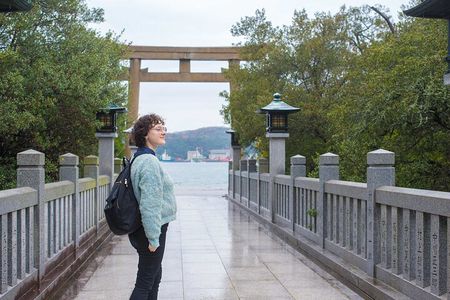 Himeji Hidden Island with Seafood Lunch by first-class bus