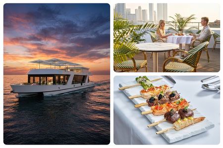 Dubai’s Best Dinner Cruise- Noble: Michelin Chef Menu & Live Show