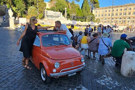 Roma Tour in Fiat 500 Vintage con Cena Romantica