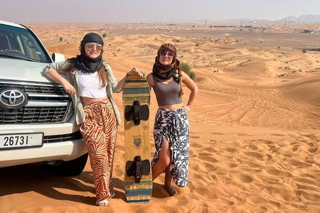 Dubai Evening Desert Safari Premium Camp BBQ Camel Falcon 5 Shows