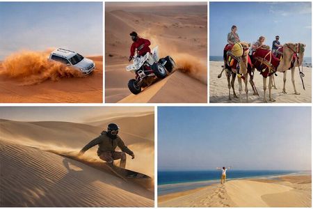 Doha Desert Safari Dune Bashing Camel Riding and Sandboarding