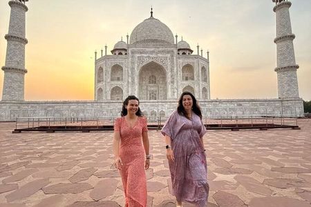 Taj Mahal Sunrise and Sunset Private Tour All Inclusive 