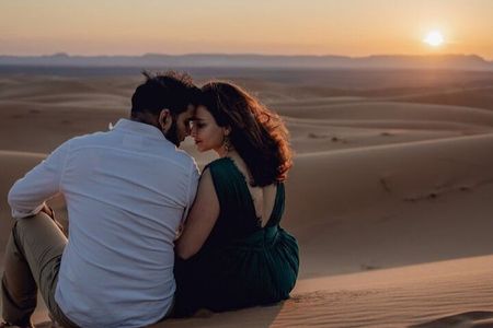 Sunset camel trekking Merzouga desert and sandboarding