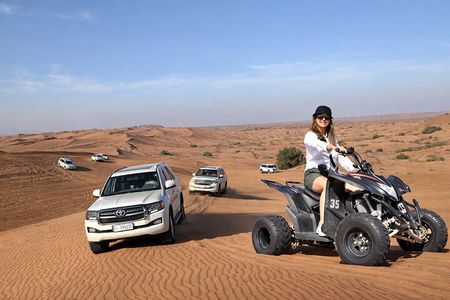 Desert Safari with Quad Bike, BBQ at Premium Camp & Camel Ride