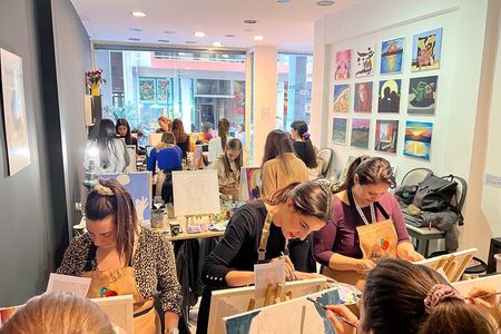 Guided Paint & Sip Workshop in Central Athens