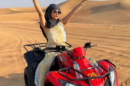Dubai Desert Safari with Quad Bike Dune Bashing, Camel Riding