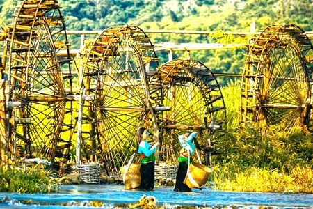 From Pu Luong: Trekking Village, Rafting, Swimming, Lunch on Boat