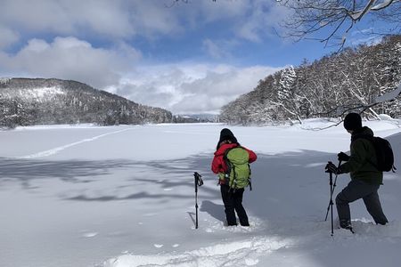 Nagano Private Half-Day Snowshoe Hike Nozawa Iiyama Madarao