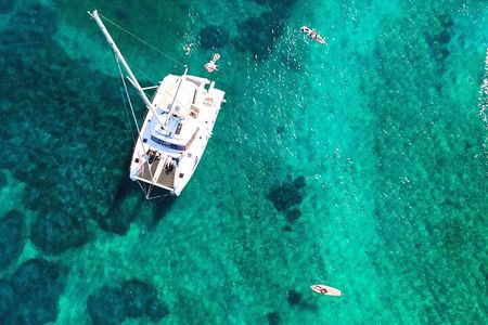 Rhodes Luxury Sunset Catamaran with Open Bar & Water Toys