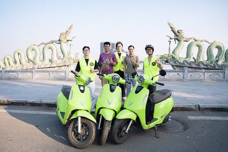 Hanoi Electric Scooter City Tour Train Street and Local Life