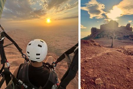 Tandem Paragliding Adventure Over Desert Mountains