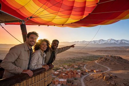 Marrakech Sunrise Hot Air Balloon over the Atlas with Pickup
