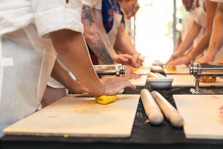 Rome Small Group Pasta Making Class with Wine and Italian Chef 