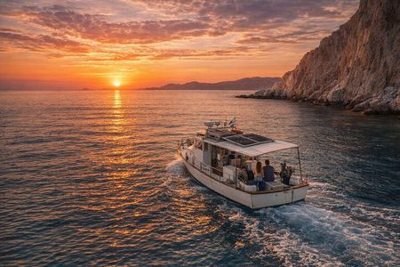 Shared Sunset Cruise from Pollonia to Polyaigos