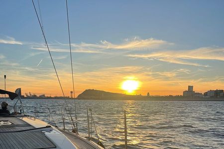 Sunset On A Luxury Sailboat From Port Olimpic