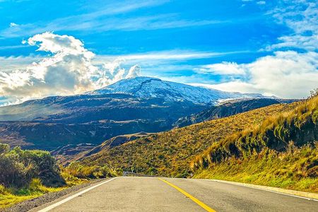 Snowy Ruiz + Hot Springs from Manizales