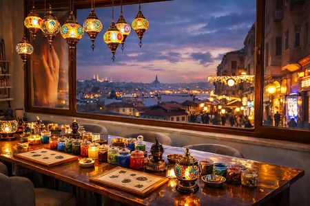 Istanbul Mosaic Lamp Workshop with View, Treats & Surprise Gifts