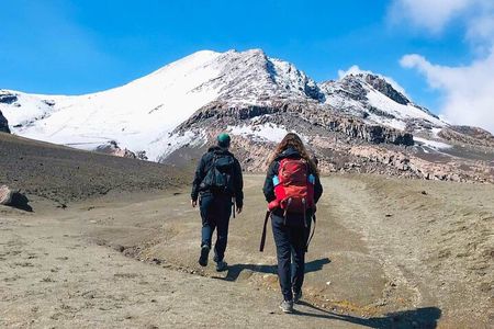 Snowy Ruiz + Hot Springs from Pereira