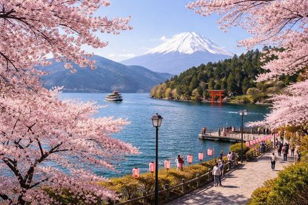Mount Fuji & Cherry Blossoms: Kamakura, Big Buddha and Lake Ashi