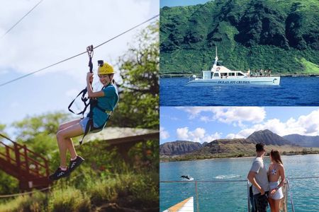  3 Zipline Adventure and 3.5 hour Afternoon Snorkel Cruise