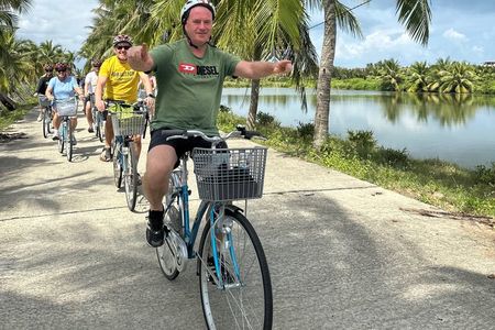 3 Hours cycling Hội An-Duck farm-buffalo-organic farm-Basket Boat