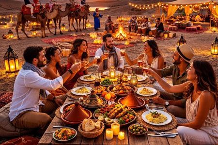 Agafay Desert Sunset Dinner with Camel Ride & Moroccan Live Show