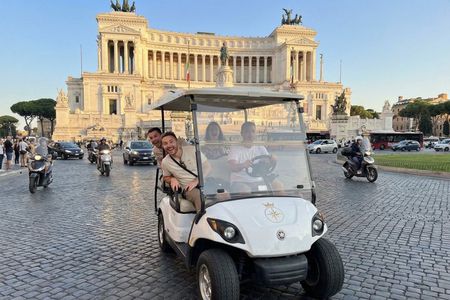 Rome 3H Private Golf Cart Tour with Pick Up and Drop Off Included