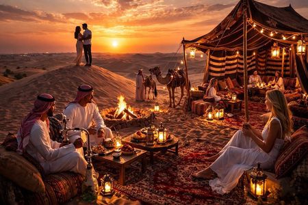 Doha: Sunset Desert Safari, Dune Bashing & BBQ Camp Dinner