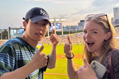Korean Baseball Game and Meal with Locals over Soju Bombs